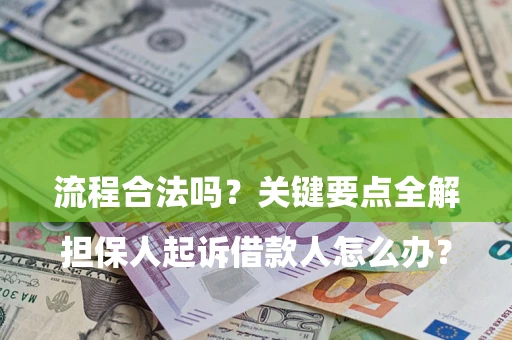 济南

担保人起诉借款人怎么办？流程合法吗？关键要点全解析