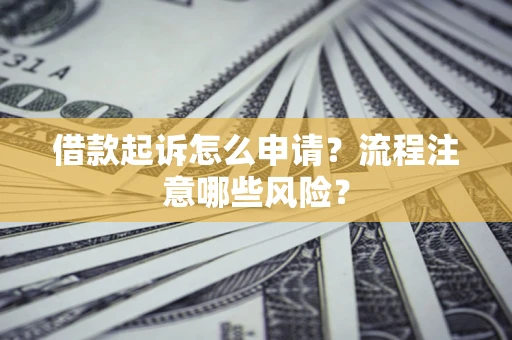 济南借款起诉怎么申请？流程注意哪些风险？
