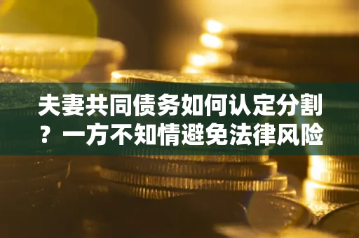 济南夫妻共同债务如何认定分割？一方不知情避免法律风险必看！